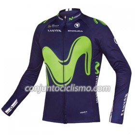 Maillot mangas largas 2017 Movistar Team N001